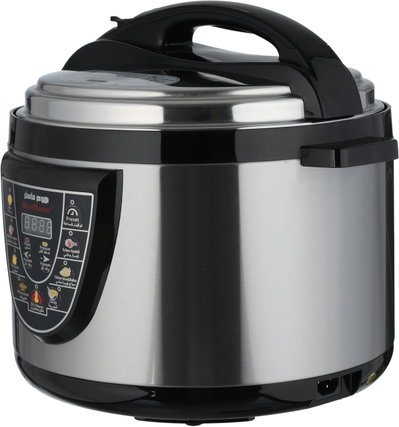 قدر ضغط كهربائي هوم ماستر، 1400 واط، 10 لتر، 7 برامج للطبخ، HM-760 - فضي اسود product image 6