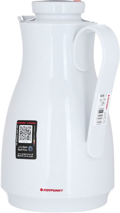 Rotpont Thermos, 1.8 litres, glass inner shell, plastic outer shell - pearl white product image 8