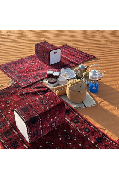 بكج سجادة مع مركى بوليستر سجادتي، 100×300 سم - احمر product image 7