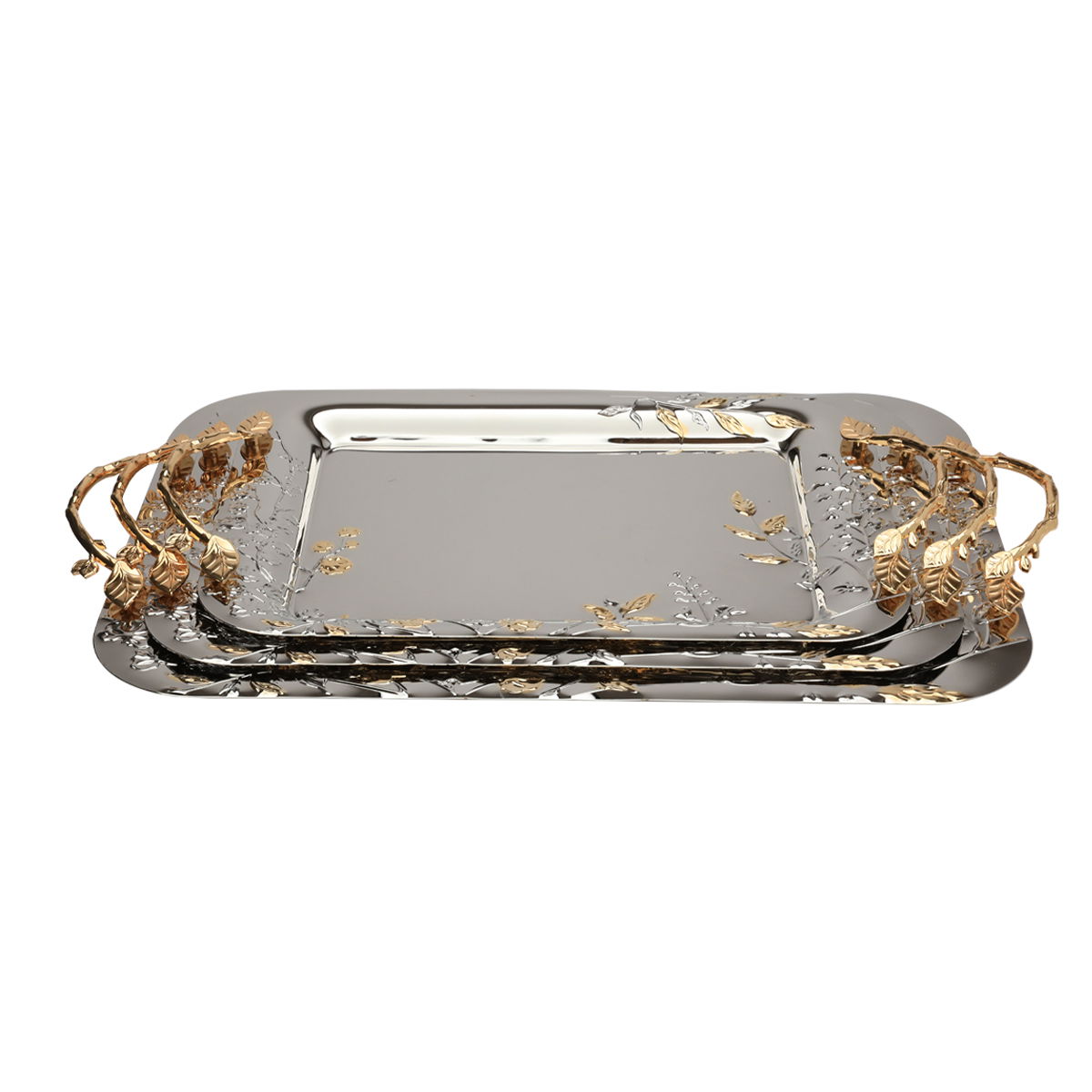 Al Saif Gallery steel topper set, 3 pieces - silver product image