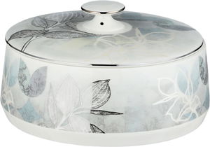 وعاء تقديم بورسلان السيف غاليري، 14x14x7.5 سم، دائري، غطاء - أبيض أزرق product image