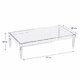 طقم طاولات اكريلك و زجاج، 5 قطع - شفاف product image 4