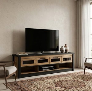 وحدة تلفزيون خشب MDF، 40×180×25 سم - بيج product image