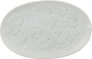 Al Saif Gallery Porcelain Plate, Embossed, 30x19x2.6 cm - White product image 2