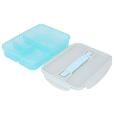 Al Saif Gallery plastic lunch box, 1 liter, 4 containers - blue product image 3