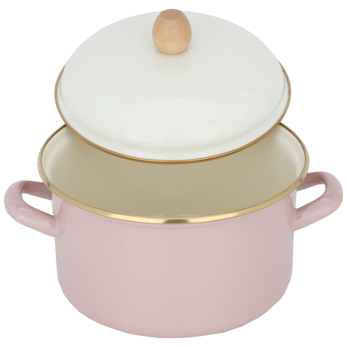 Al Saif Gallery Steel Cooking Pot, 20 cm - Pink Beige product image 2