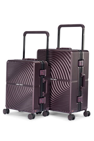 طقم شنط سفر بولي كربونات ليمرا، 2 مقاس، 4 عجلات، LMA-1916 - بني product image 2