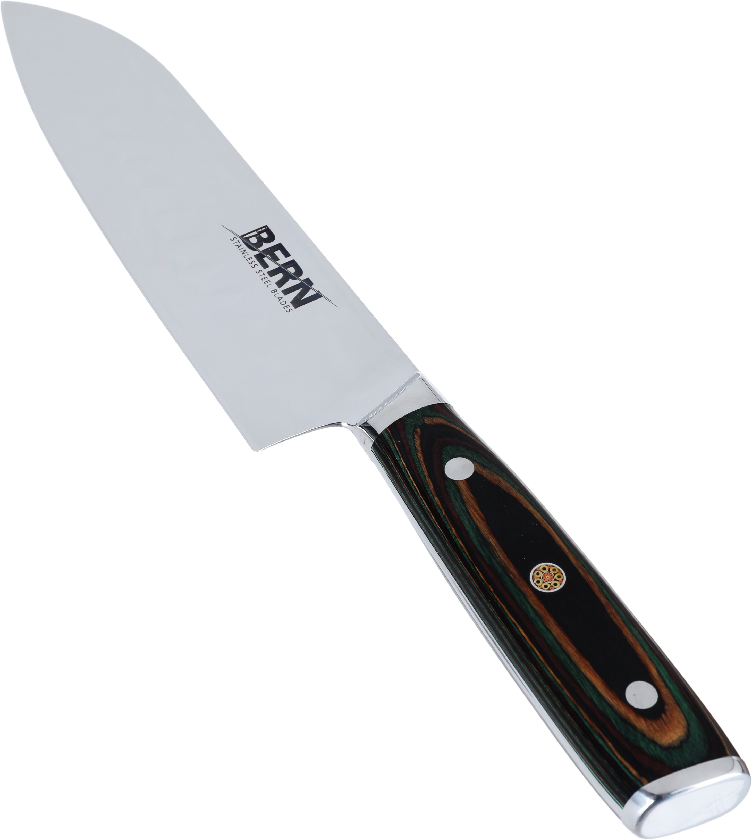 سكين الشيف استيل بيرن، بيد خشبي أسود - فضي product image 1
