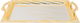 Al Saif Gallery steel topper, 52.4x34x5.5 / 46x29x5.5 / 39.5x23.5x5.5 cm, rectangular, with gold edges, 3 pieces - silver product image 3