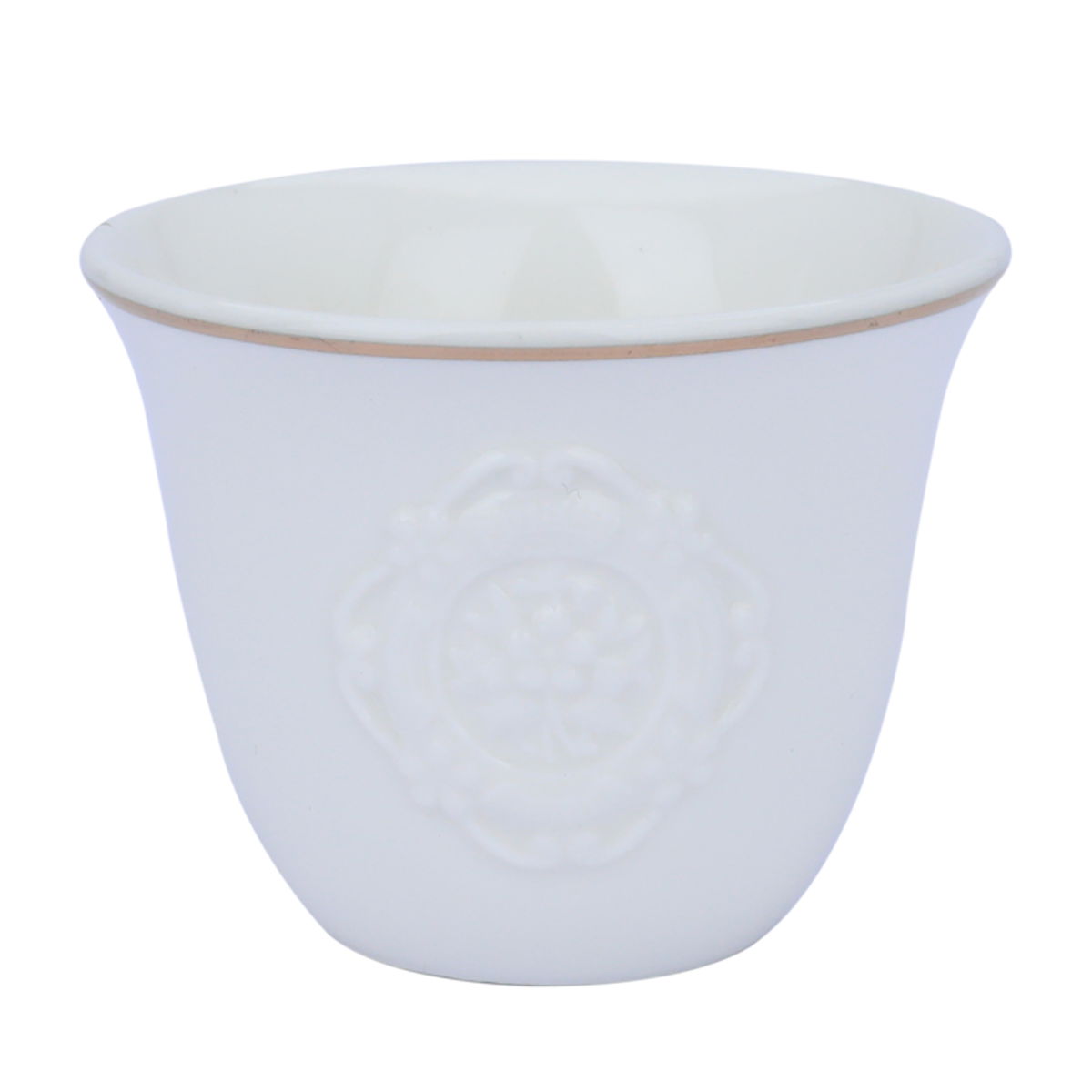 Al Saif Gallery porcelain Arabic coffee cups set, rose pattern, 12 pieces - white product image