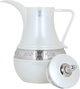 Al Saif Gallery Amal thermos set, 1/1 liter, 2 pieces, thermal glass inner shell, plastic outer shell - white product image 6