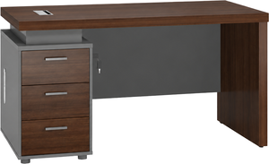 مكتب إداري مودرن خشب MDF، 75×120×60 سم - بني غامق product image