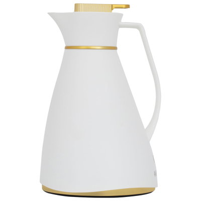 Glory Chiffon Glass Thermos, 1 liter, plastic outer shell - white product image 2