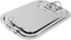 Alsaif Plus Steel Serving Treys Set with engraved edges, 3 pieces, rectangular - silver product image 1