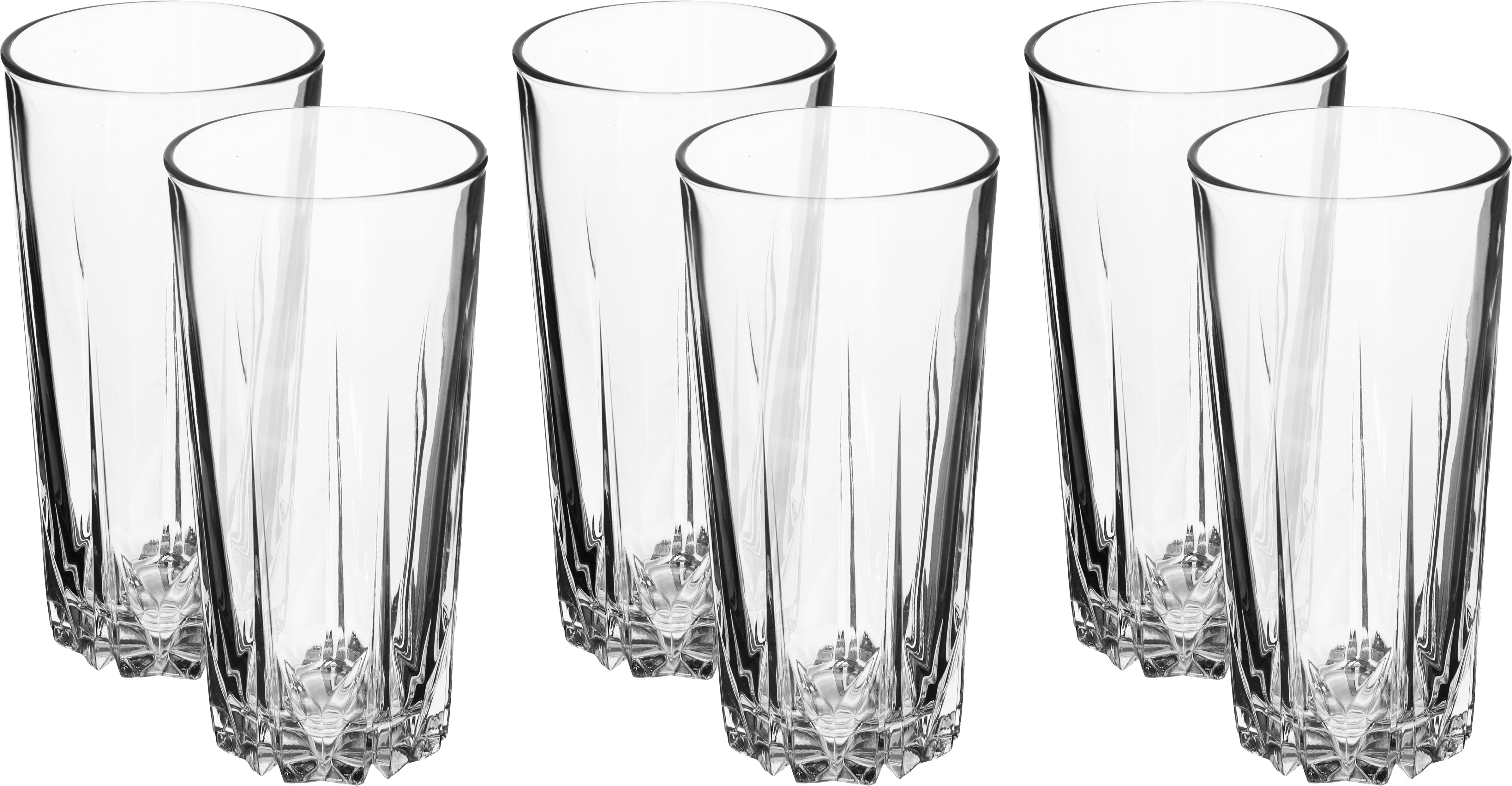 طقم كاسات تقديم زجاج باشاباشي، 0.32 لتر، 6 قطع - شفاف product image 1