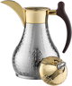 Al Saif Gallery Haila Thermos, 1 liter, wooden handle, steel inner case, steel outer case - silver gold product image 4