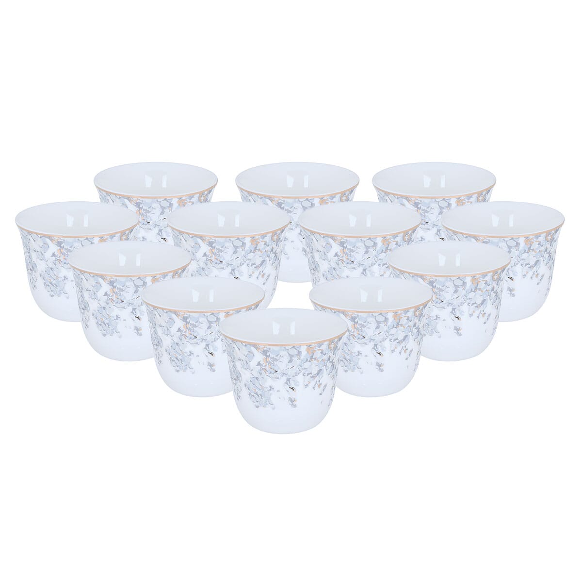 Al Saif Gallery Porcelain Cupssaucers Set, 12 Pieces, 90 Ml - White product image 2