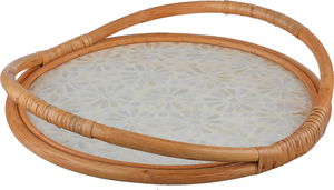Al Saif Gallery Wicker Tray, 35x35x8 cm - Beige product image 2