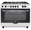 فرن غاز هاس، 5 عيون، 90x60 سم، HC960FE1 - فضي product image 2