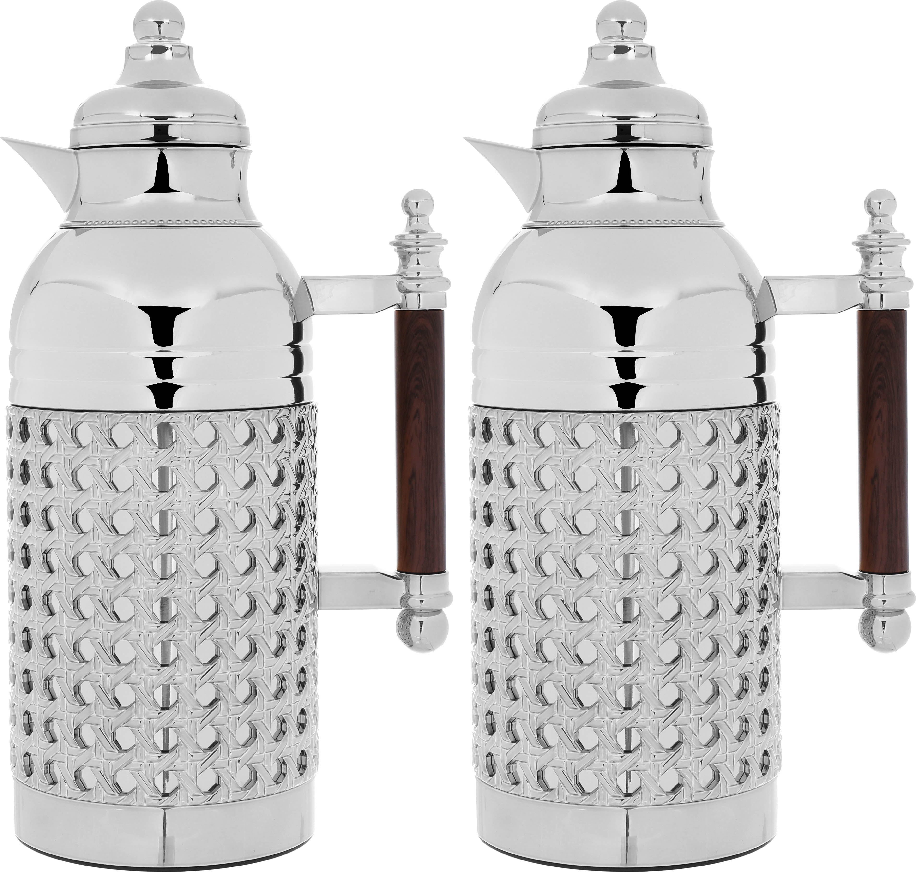 Al Saif Gallery Sarah thermos set, 1 liter, thermal glass inner container, steel outer shell - silver product image