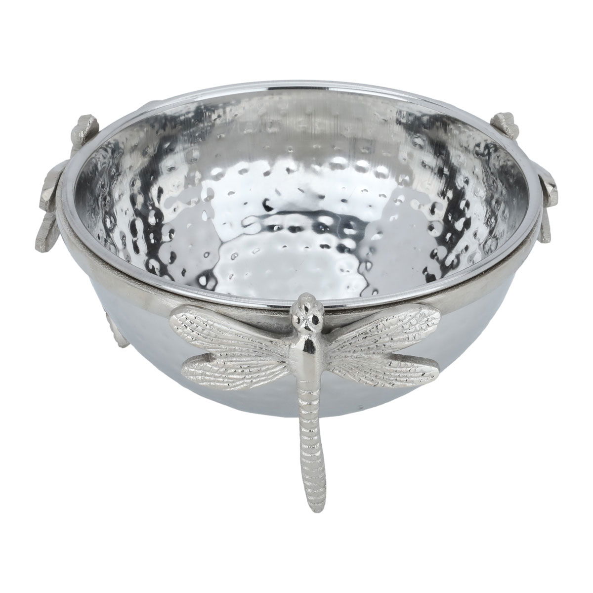 Al Saif Gallery Steel Bowl, 21 x 21 x 11 cm, butterfly legs - silver product image 2