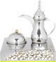 طقم ضيافة أستيل (دلة +تمرية +صحن نوا)السيف غاليري، 4 قطع، قاعدة - فضي product image 2