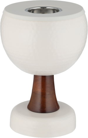 مبخرة ستانلس ستيل السيف غاليري، 16x16x24 سم ، دائرية - كريمي خشبي product image 2