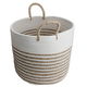 Al Saif Gallery Cotton Baskets Set, 29 x 35 x 37 cm, Round with Handle, 3 Pieces - Beige product image 3