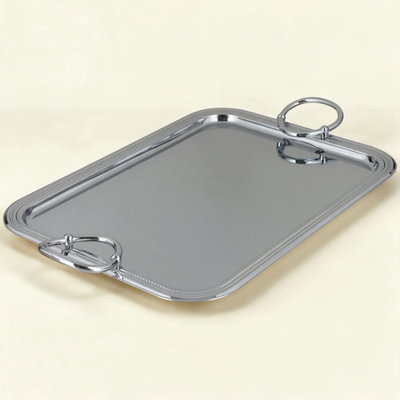 طوفرية تقديم استيل الجهوري، 51x36 سم - كروم product image 1