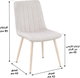 طاولة طعام خشب MDF مع 8 كراسي، 75×180×100 سم - بيج فاتح product image 4