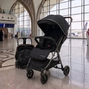 Fun Moment Baby Stroller, Foldable, Storage Basket, Safety Harness - Black product image