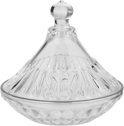 طقم فناجين قهوة مع تمرية زجاج رويال جلاس، 8 قطع، 13x13x11 سم - شفاف فضي product image 2