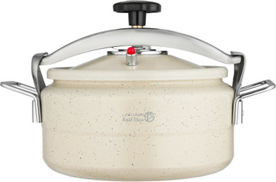 Al Saif Plus Granite Pressure Cooker, 7.5 Liters, Stainless Steel Handle - Beige product image 3