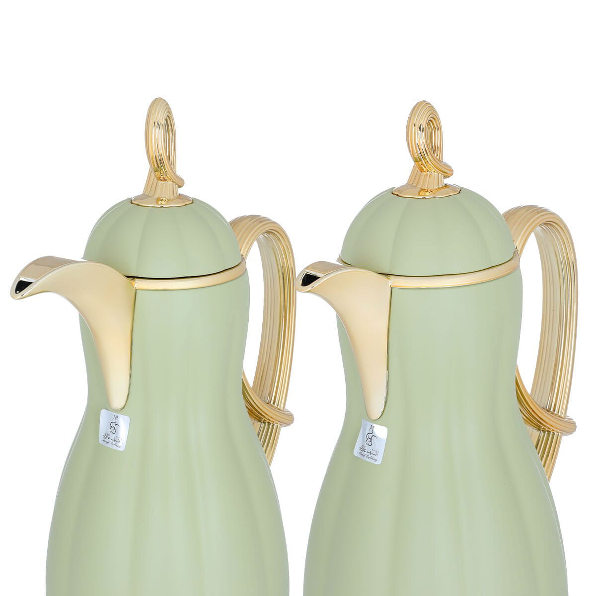 Al Saif Gallery Arwa thermos set, 1/1 liter, thermal glass inner container, plastic outer shell - light green product image 3
