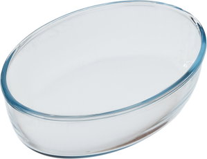 صينية فرن بوركم زجاج باشاباتشى، 26.2x18.1 سم، 1.55 لتر، بيضاوية - شفاف product image 2