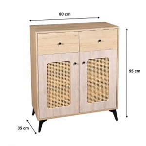 بوفية مودرن خشب MDF، 95×80×35 سم - خشبي product image 2