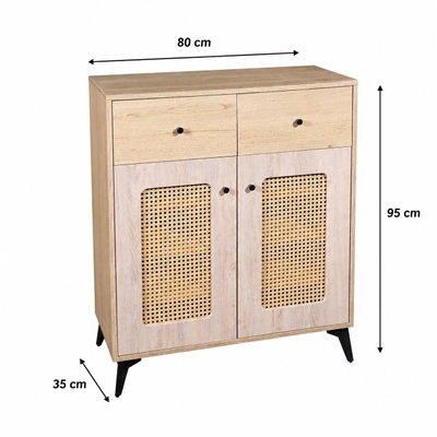Modern MDF wooden buffet, 95×80×35 cm - Wooden product image 2