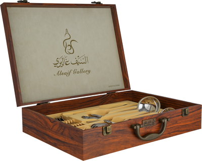 طقم شنطة ملاعق ستانلس استيل السيف غاليري، 72 قطعة - فضي ذهبي product image 3