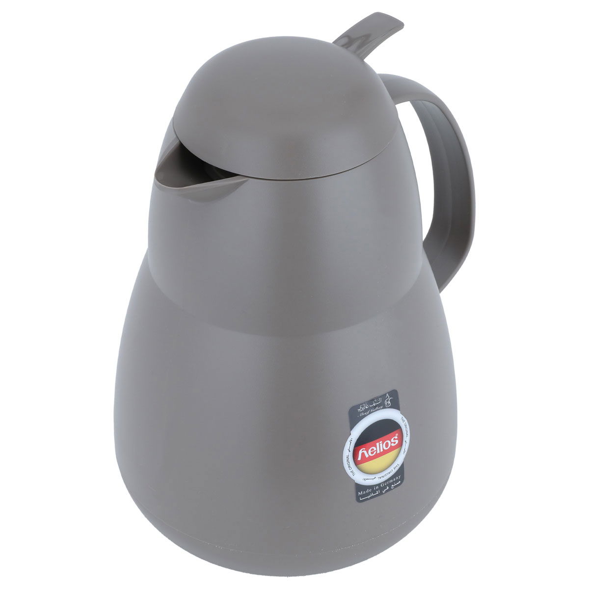 Helios thermos, 1 liter, thermal glass inner container, plastic outer shell - brown product image 2