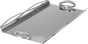 طقم طوفريات تقديم ستانلس ستيل، 3 قطع، منقوش، مقبض معدني - فضي product image 2