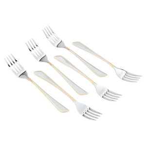 طقم ملاعق استيل السيف غاليري، 24 قطعة، نقش ذهبي - فضي product image 5
