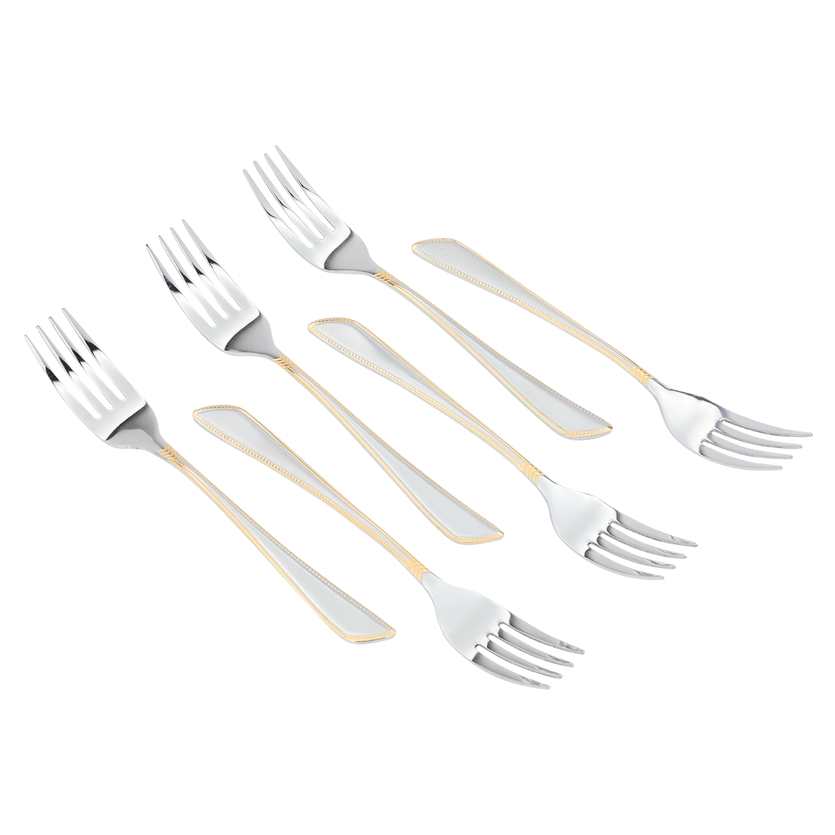 طقم ملاعق استيل السيف غاليري، 24 قطعة، نقش ذهبي - فضي product image 5