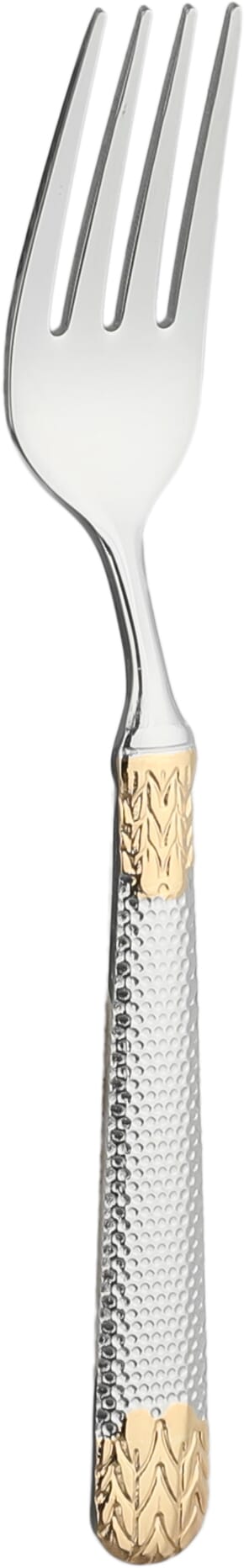 طقم شوك حلا استيل السيف غاليري، 6 قطع، نقش ذهبي - فضي product image 2