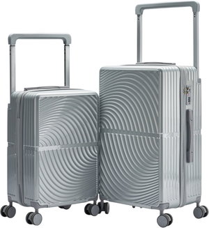طقم شنط سفر بولي كربونات ليمرا، 20 24 بوصة، 4 عجلات، بزاوية 360 درجة، OT-9003 - فضي product image