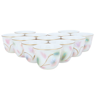 Al Saif Porcelain Arabic Coffee Cups Set, 6 Pieces - White product image 2