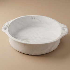 Al Saif Gallery Silicone Cake Mold, 240 x 114 x 65 mm, Round, Handle, Deep - White product image