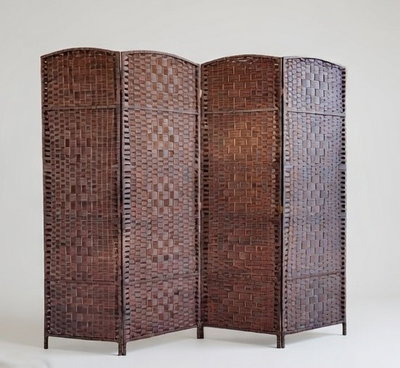 فاصل للغرف خشب الخيزران، 5×200×180 سم، 4 الواح - بني داكن product image 3