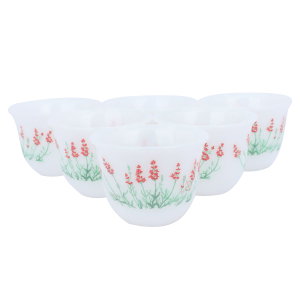 طقم فناجين قهوة عربي بورسلان السيف غاليري، 6 قطع - ابيض product image