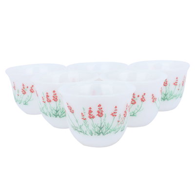 Al Saif Gallery porcelain Arabic coffee cups set, 6 pieces - white product image 1