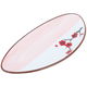 Al Saif Gallery porcelain dessert plate, 8 inches, oval, flower pattern - white product image 1